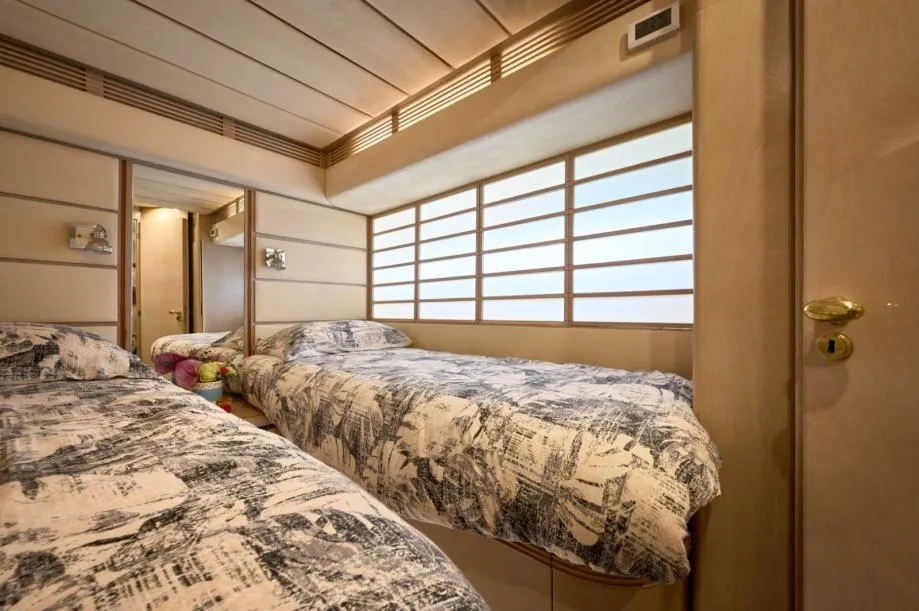 Cabin on Marshall, a Posillipo Technema 82 motor yacht at Split, Croatia