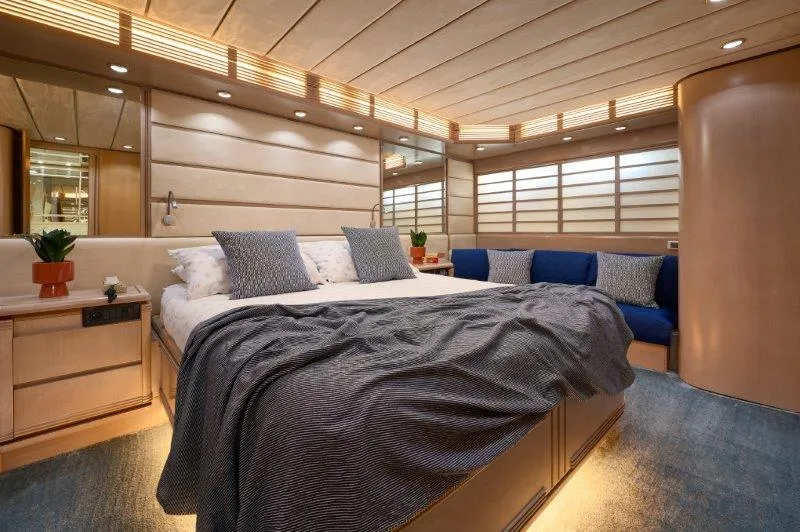 Cabin on Marshall, a Posillipo Technema 82 motor yacht at Split, Croatia