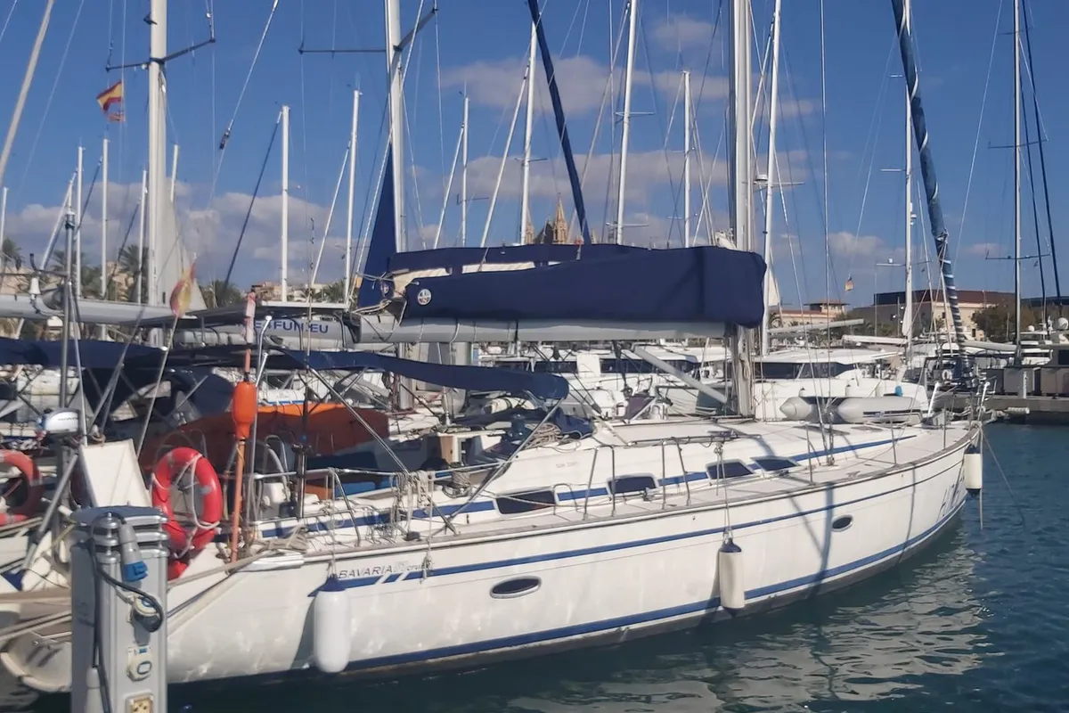 Exterior view of Homer, a Bavaria 51 Cruiser sailboat at Gdańsk, Poland