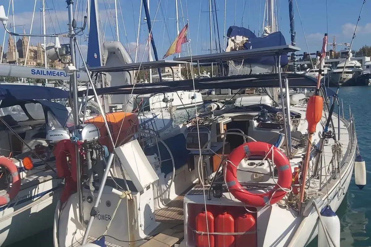 Exterior view of Homer, a Bavaria 51 Cruiser sailboat at Gdańsk, Poland