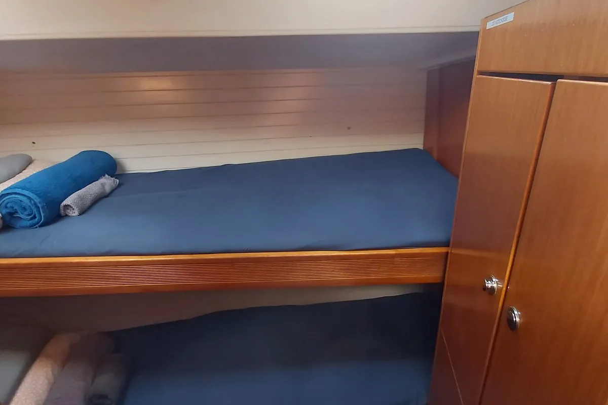 Cabin on Homer, a Bavaria 51 Cruiser sailboat at Gdańsk, Poland