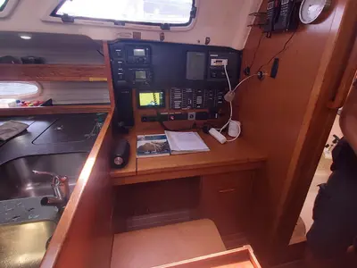 Salon of Homer, a Bavaria 51 Cruiser sailboat at Gdańsk, Poland