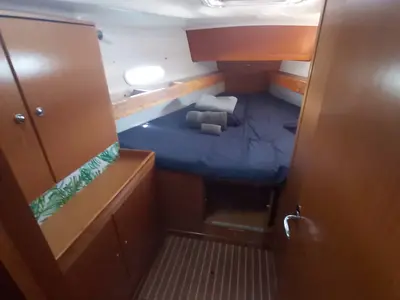 Cabin on Homer, a Bavaria 51 Cruiser sailboat at Gdańsk, Poland