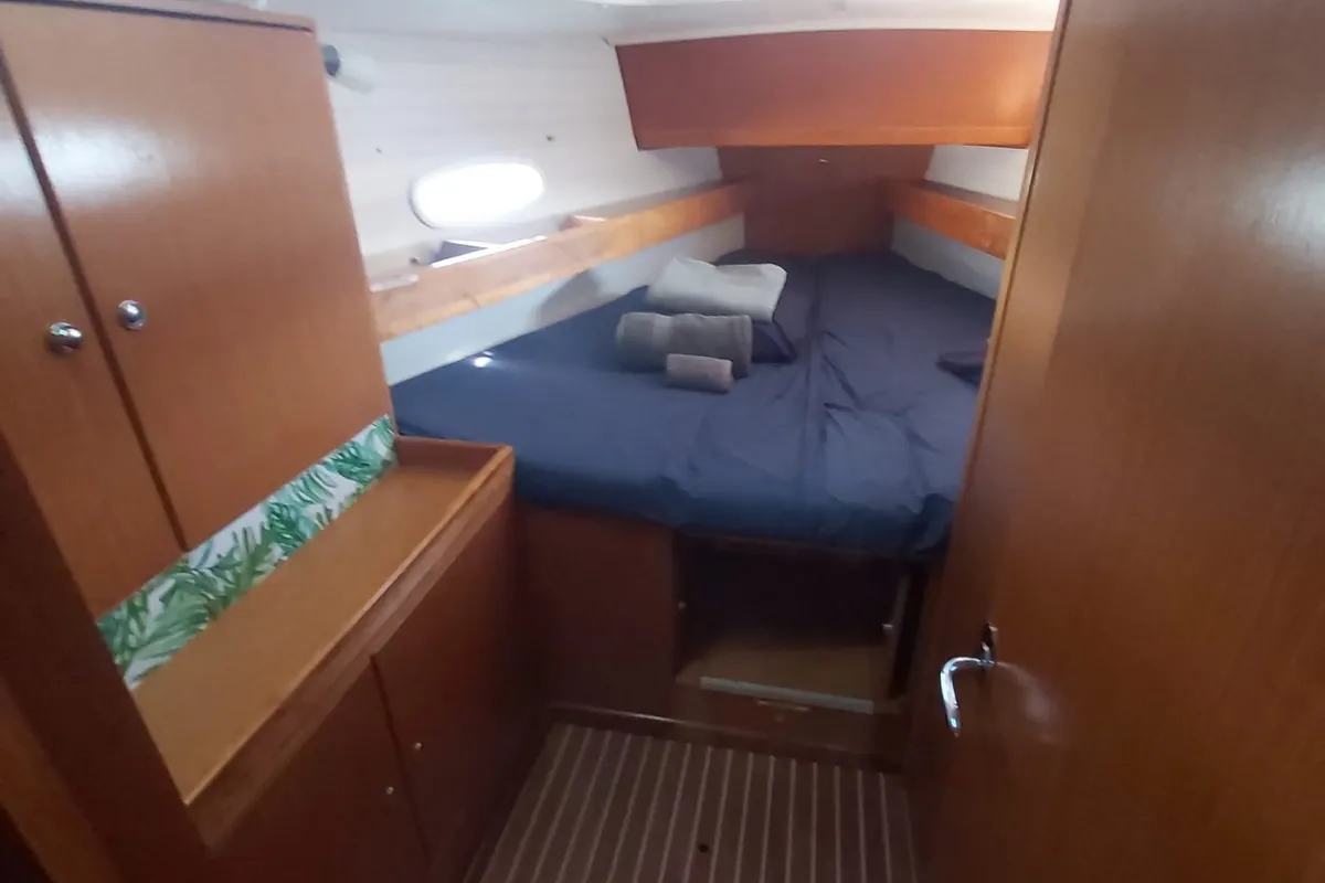 Cabin on Homer, a Bavaria 51 Cruiser sailboat at Gdańsk, Poland