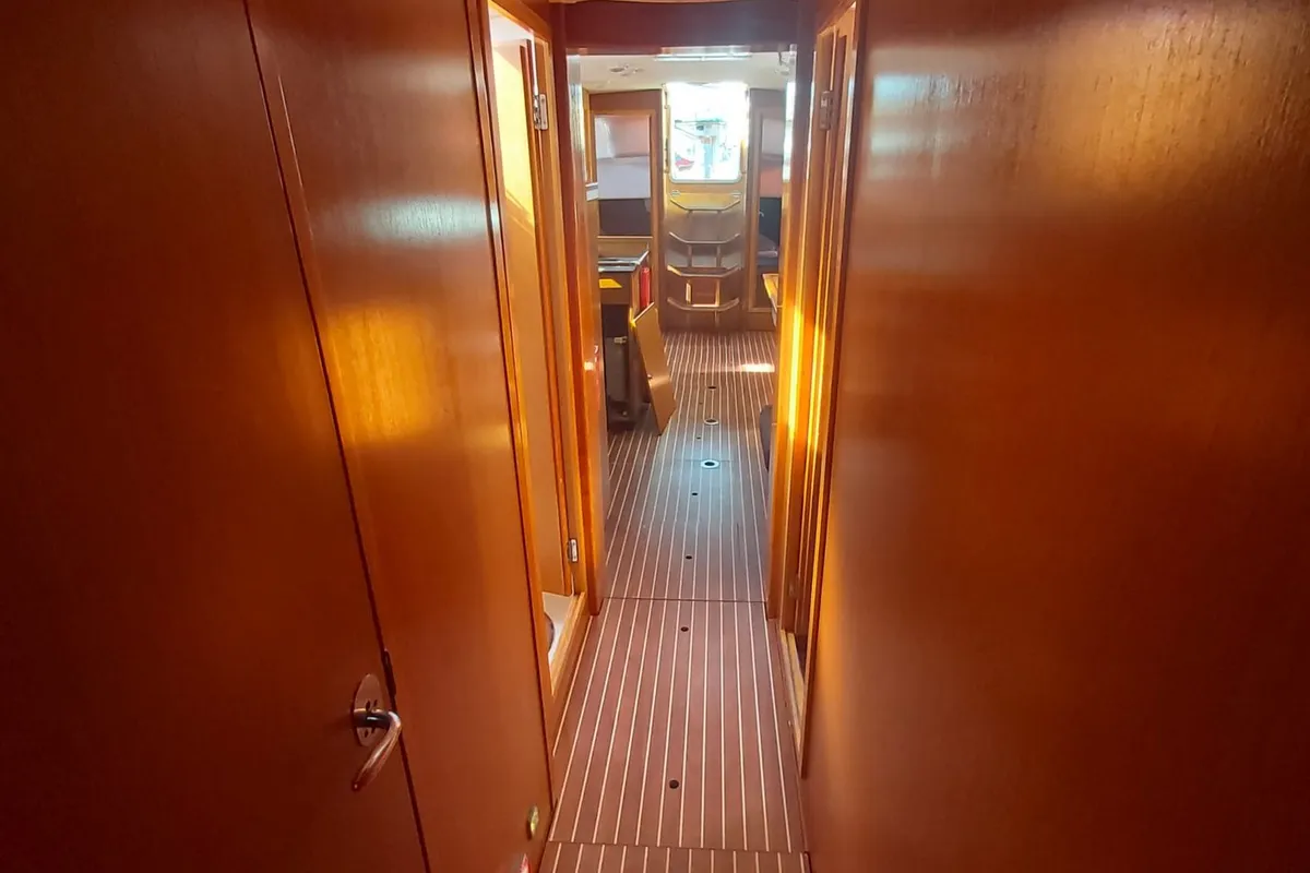 Salon of Homer, a Bavaria 51 Cruiser sailboat at Gdańsk, Poland
