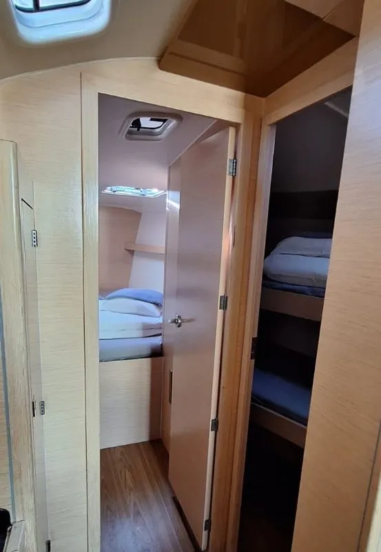 Cabin on Strizh, a Cobra 41 sailboat at Grad Šibenik, Croatia