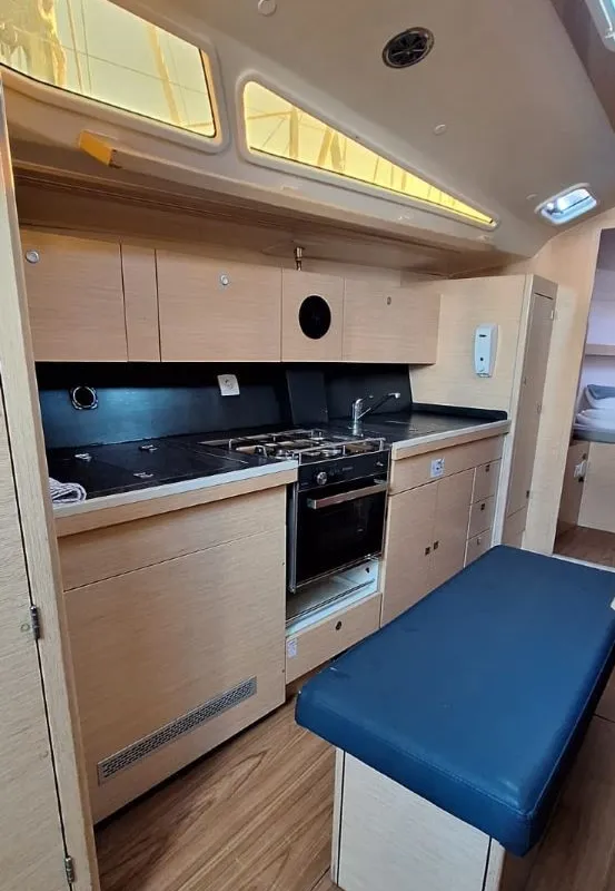 Galley of Strizh, a Cobra 41 sailboat at Grad Šibenik, Croatia