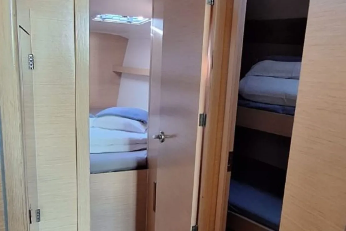 Cabin on Strizh, a Cobra 41 sailboat at Grad Šibenik, Croatia