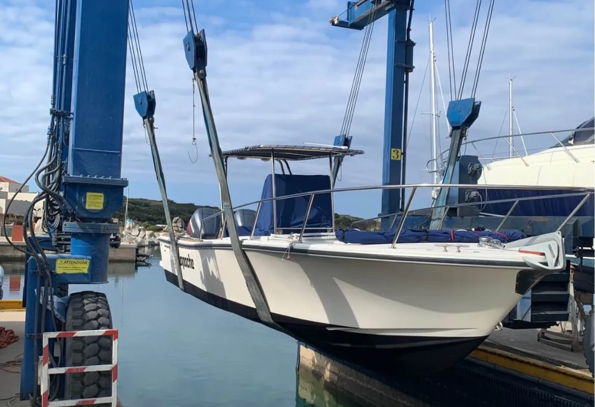 Exterior view of Mako 261, a motorboat at Gżira, Malta