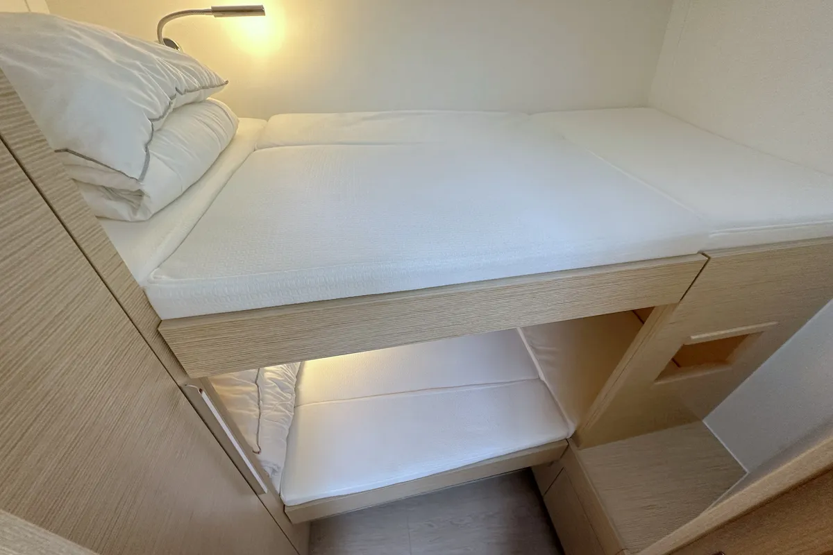 Cabin on Freebe, a Hanse 460 sailboat at Grad Pula, Croatia