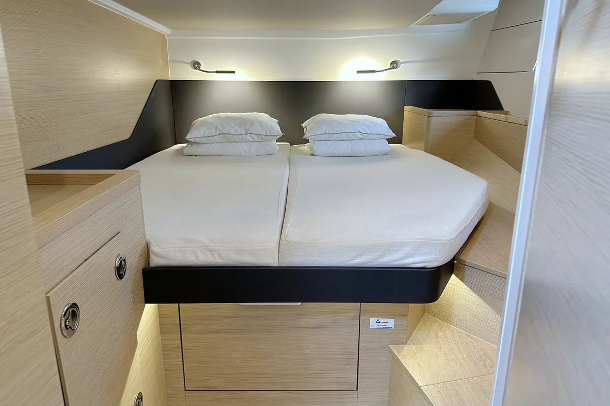Cabin on Freebe, a Hanse 460 sailboat at Grad Pula, Croatia
