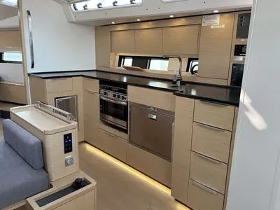 Galley of Freebe, a Hanse 460 sailboat at Grad Pula, Croatia