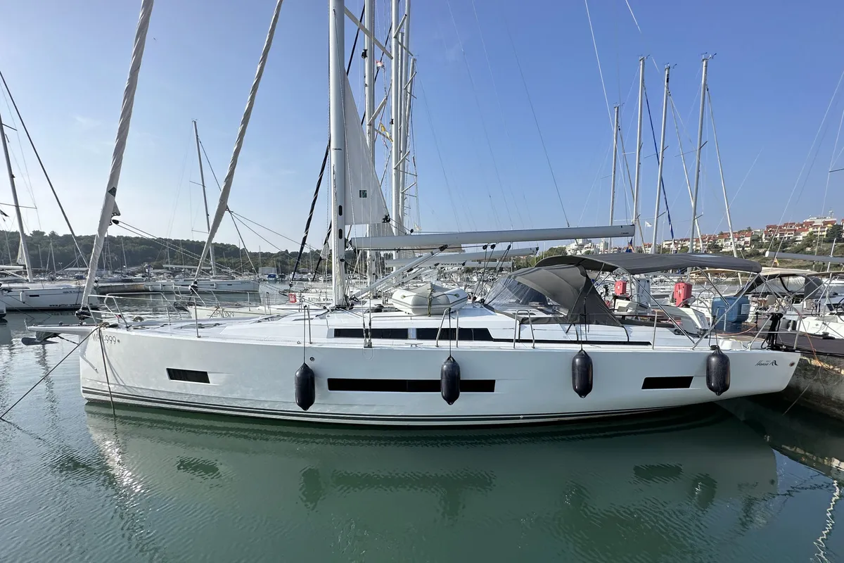 Freebe, a Hanse 460 sailboat at Grad Pula, Croatia