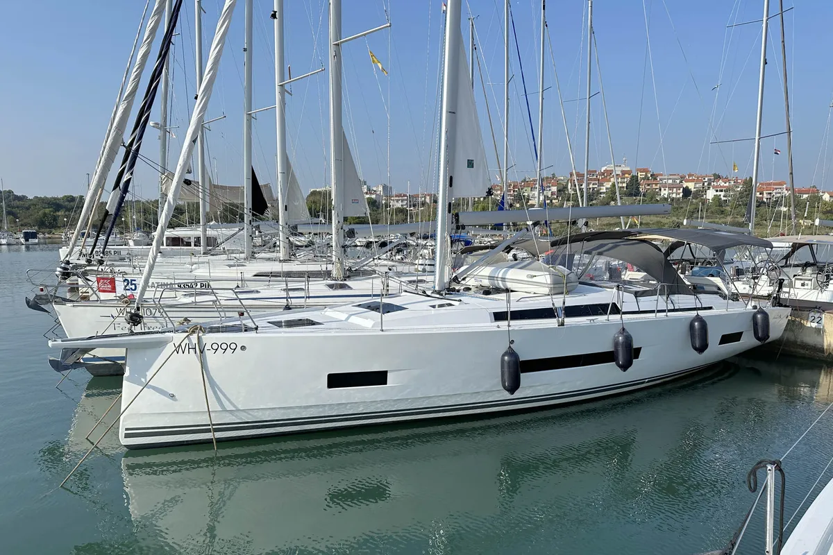 Freebe, a Hanse 460 sailboat at Grad Pula, Croatia