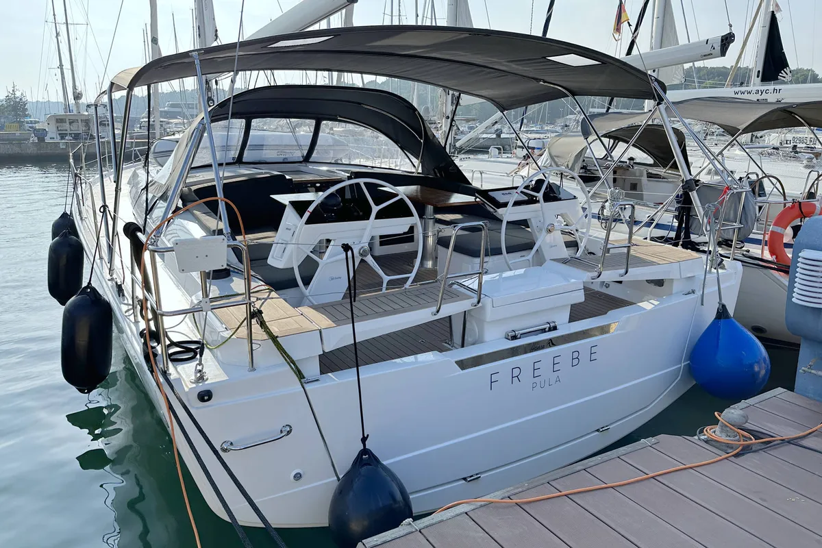 Freebe, a Hanse 460 sailboat at Grad Pula, Croatia