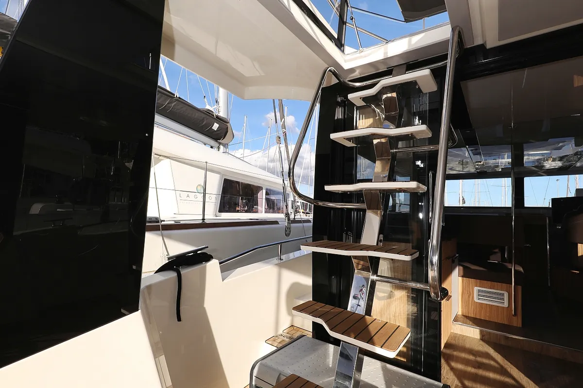 Salon of Fortuna, a Cobra Yachts Seamaster 45 motor yacht at Grad Trogir, Croatia