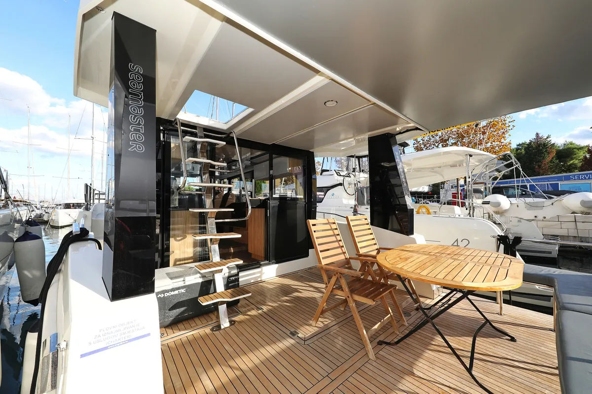 Fortuna, a Cobra Yachts Seamaster 45 motor yacht at Grad Trogir, Croatia