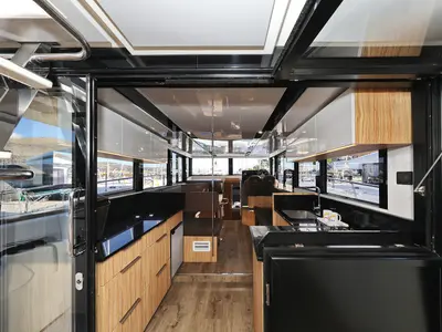 Salon of Fortuna, a Cobra Yachts Seamaster 45 motor yacht at Grad Trogir, Croatia