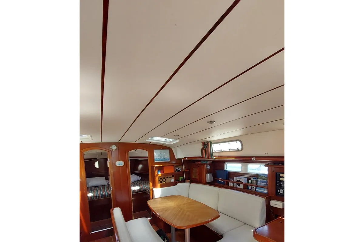 Salon of MOLLY'S, a Beneteau Oceanis 461 sailboat at Municipal Unit of Lefkada, Greece