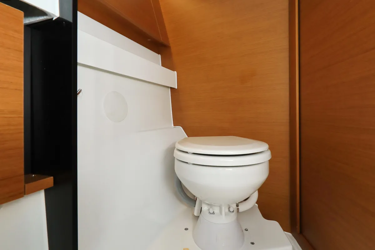 Cabin on Vague, a Jeanneau Sun Odyssey 410 sailboat at Zadar, Croatia