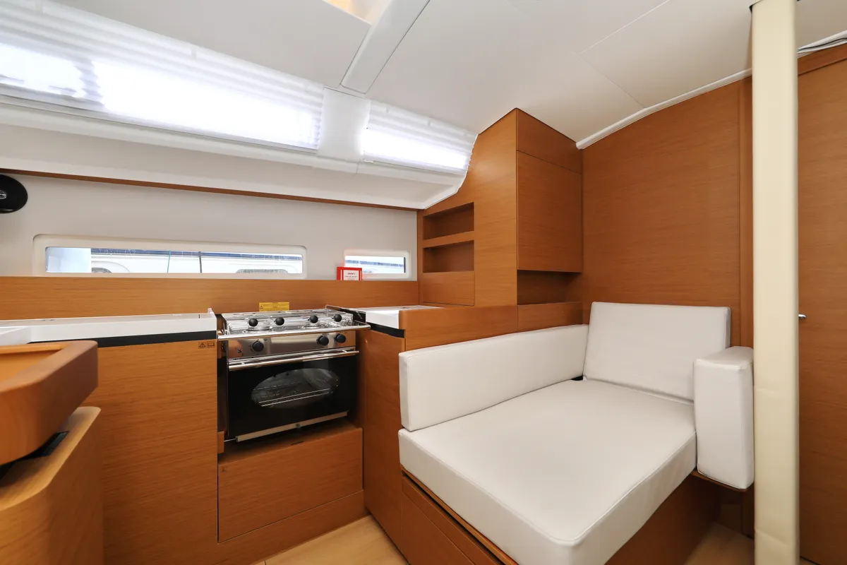 Galley of Vague, a Jeanneau Sun Odyssey 410 sailboat at Zadar, Croatia