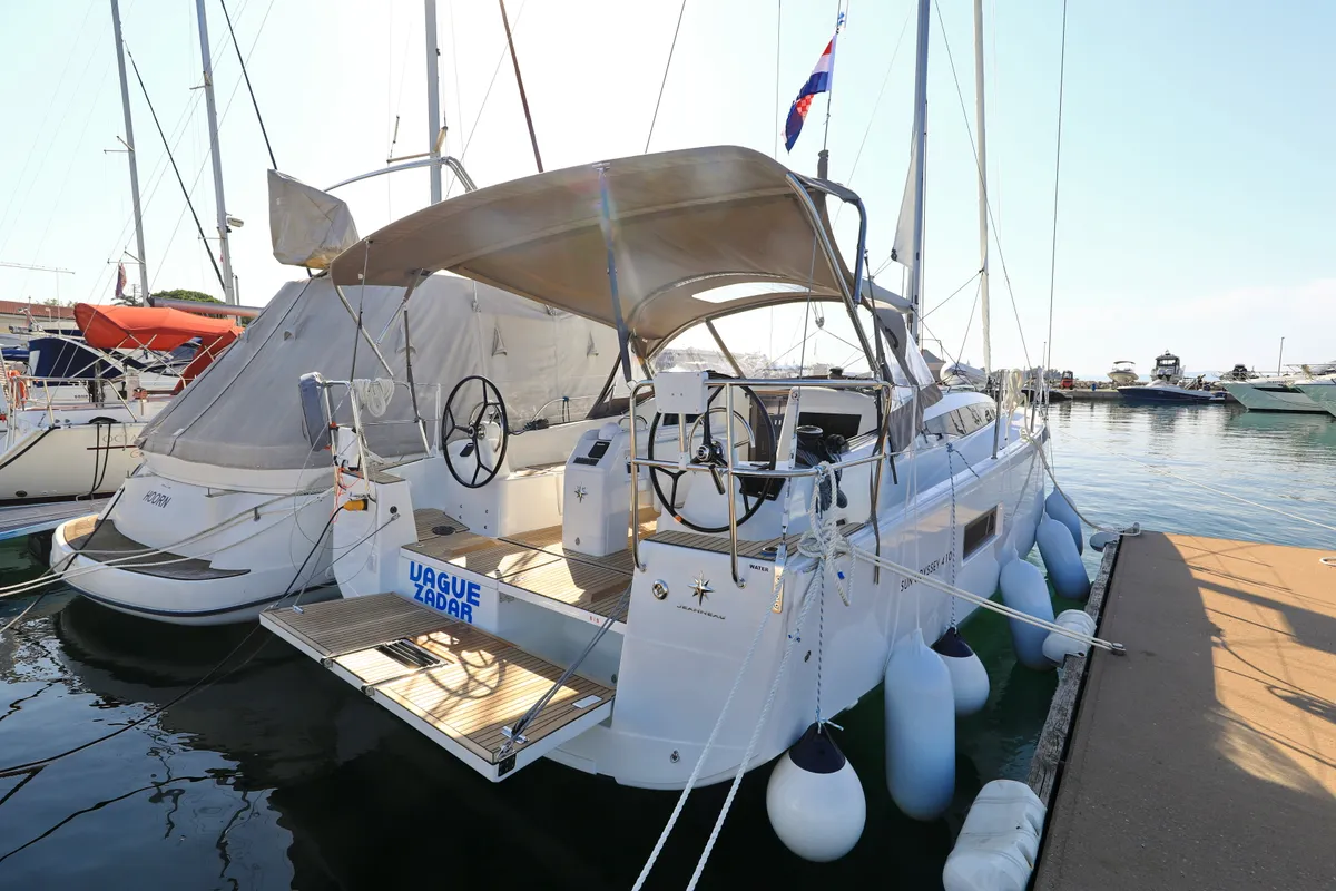 Vague, a Jeanneau Sun Odyssey 410 sailboat at Zadar, Croatia