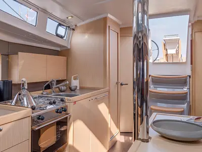 Galley of Oceanis 38.1 Classic, a Beneteau Oceanis 38.1 sailboat at Procida, Italy