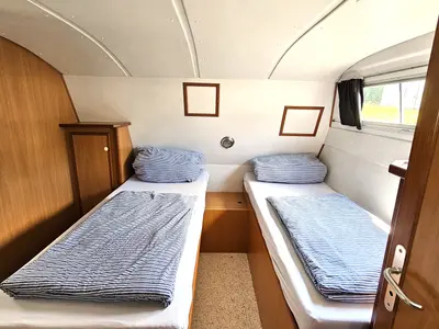 Cabin on Gaia, a Gulet Tarpon 37 DP motorboat at Lübz, Germany