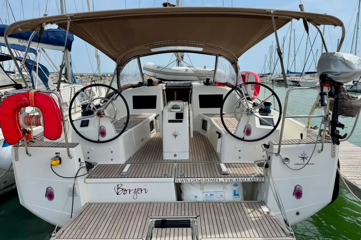 Borgeri, a Jeanneau Sun Odyssey 410 sailboat at Cecina, Italy