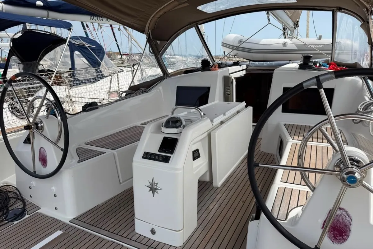 Borgeri, a Jeanneau Sun Odyssey 410 sailboat at Cecina, Italy