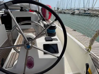 Borgeri, a Jeanneau Sun Odyssey 410 sailboat at Cecina, Italy
