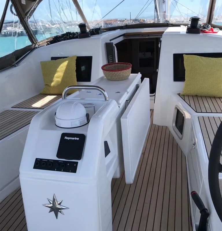 Borgeri, a Jeanneau Sun Odyssey 410 sailboat at Cecina, Italy