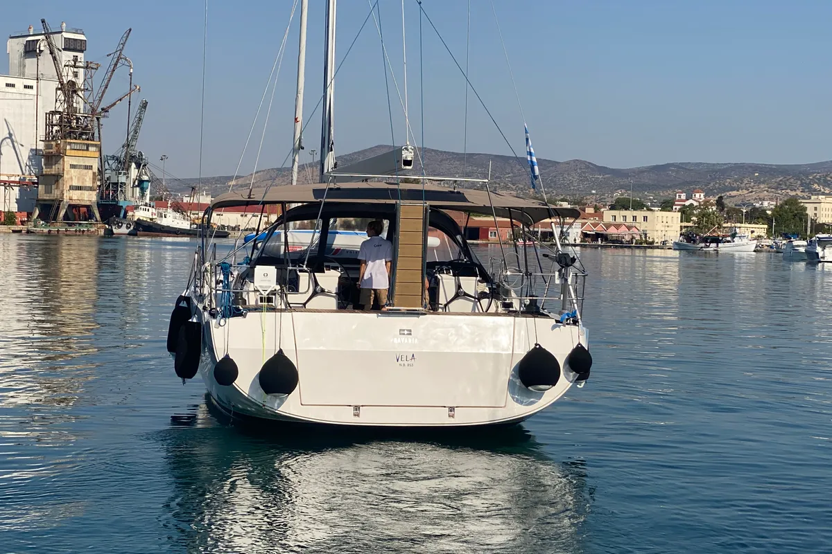 Exterior view of Bavaria C50, a sailboat at Volos, Greece