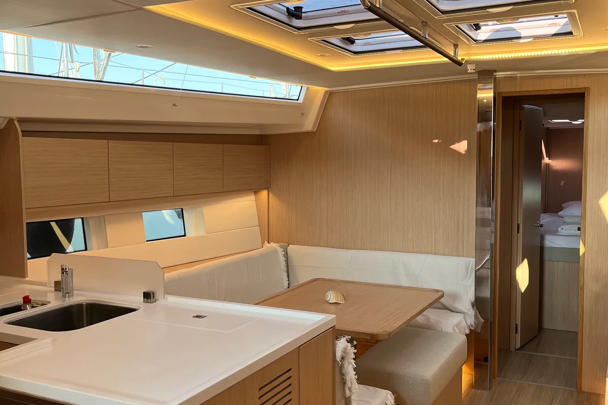 Galley of Bavaria C50, a sailboat at Volos, Greece
