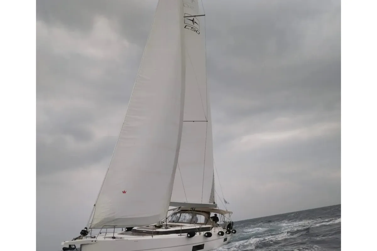 Exterior view of Bavaria C50, a sailboat at Volos, Greece