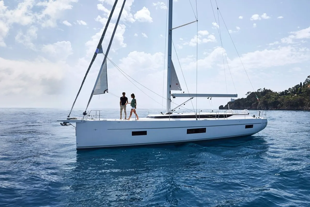 Exterior view of Bavaria C50, a sailboat at Volos, Greece