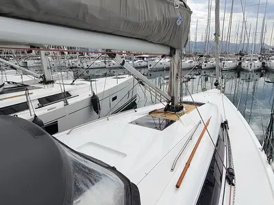 Exterior view of Redshift, a Dehler 38 sailboat at Grad Biograd na Moru, Croatia