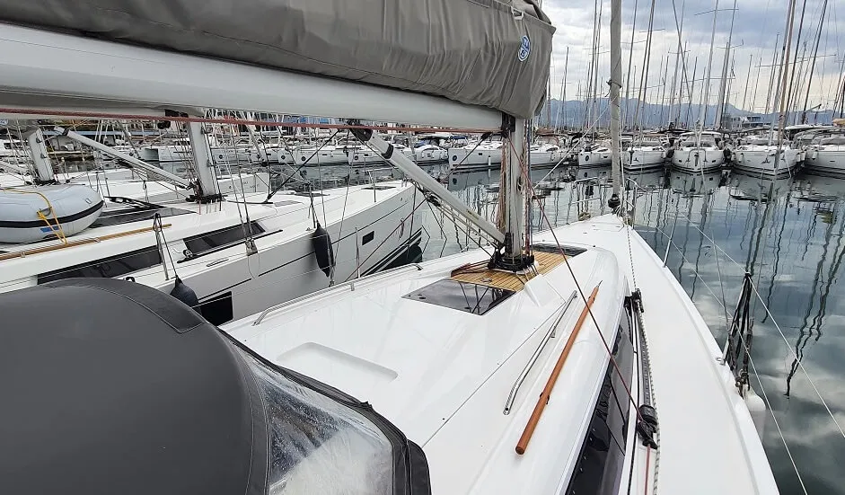 Exterior view of Redshift, a Dehler 38 sailboat at Grad Biograd na Moru, Croatia
