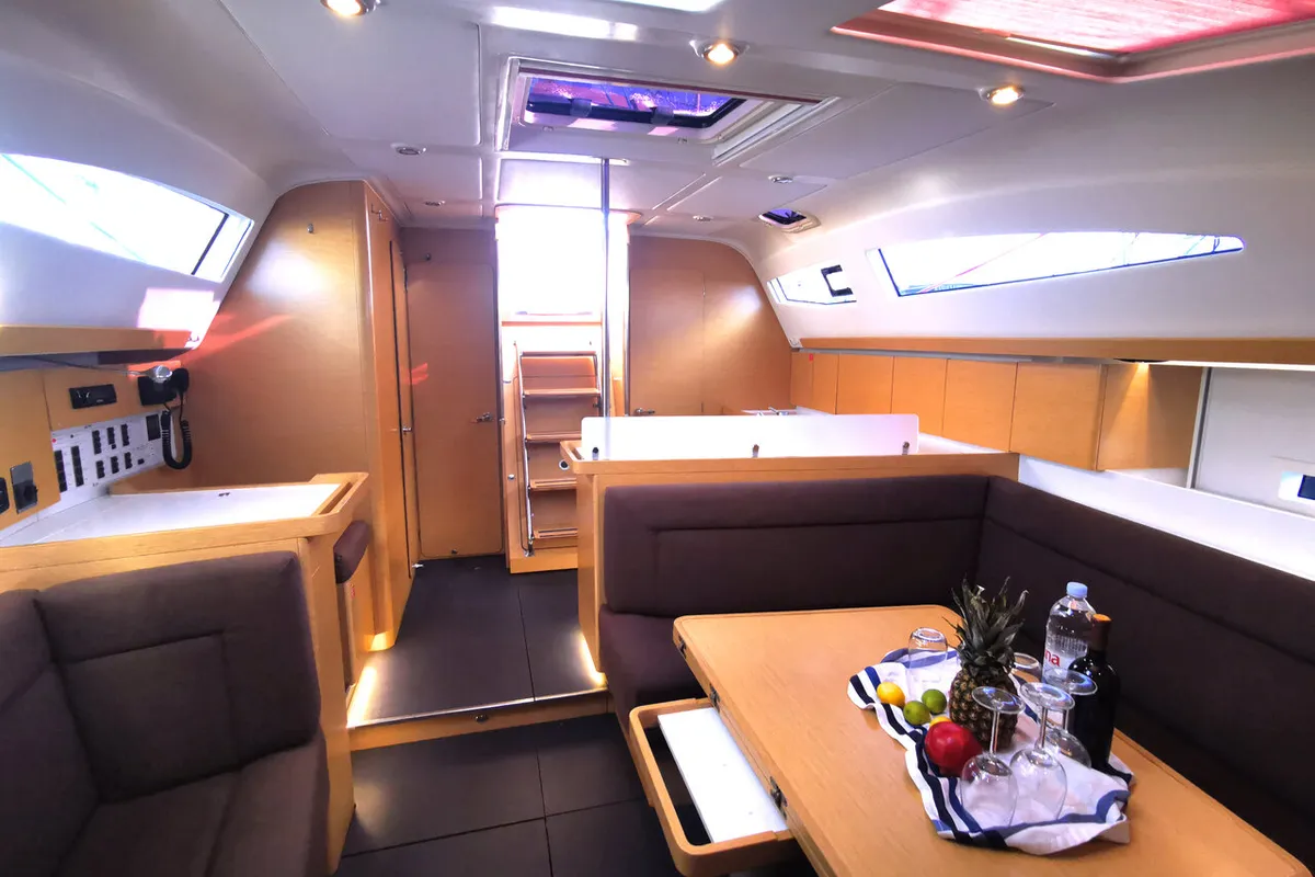 Salon of Baby Boo, a Elan Impression 45 sailboat at Novi Vinodolski, Croatia
