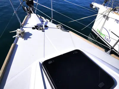 Deck of Baby Boo, a Elan Impression 45 sailboat at Novi Vinodolski, Croatia