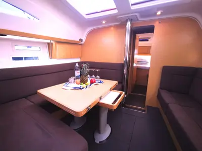 Salon of Baby Boo, a Elan Impression 45 sailboat at Novi Vinodolski, Croatia