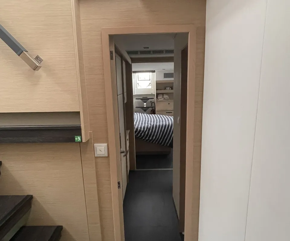 Panthours, a Fountaine Pajot Aura 51 catamaran at Ventimiglia, Italy