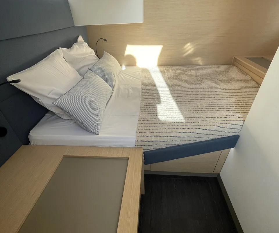 Panthours, a Fountaine Pajot Aura 51 catamaran at Ventimiglia, Italy