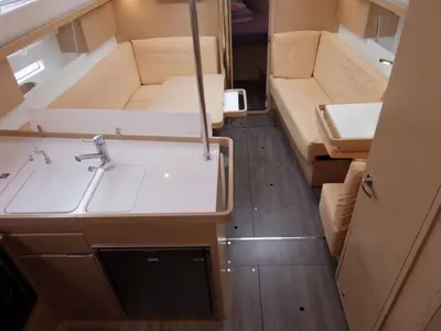 Salon of Desideria, a Elan Impression 40 sailboat at Punat, Croatia