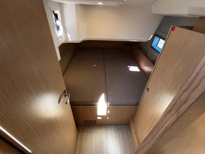 Cabin on Babe, a Bavaria C38 sailboat at La Rochelle, France