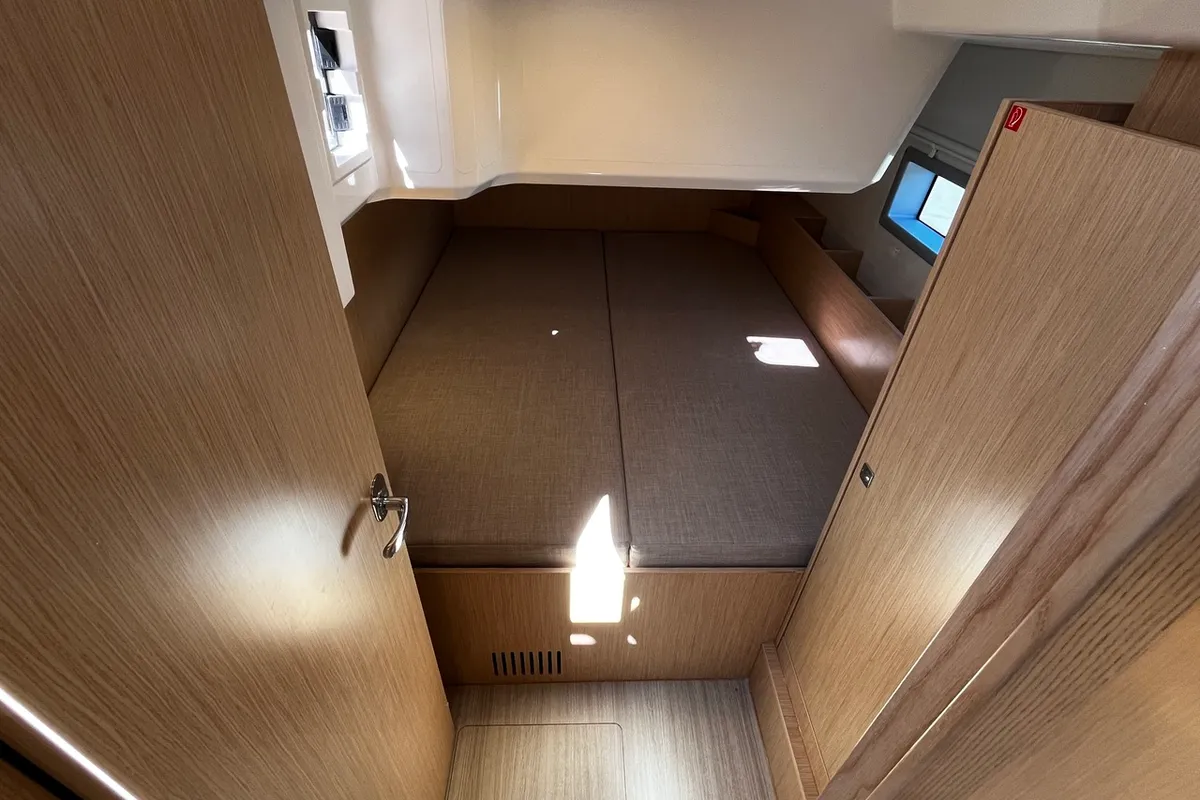 Cabin on Babe, a Bavaria C38 sailboat at La Rochelle, France