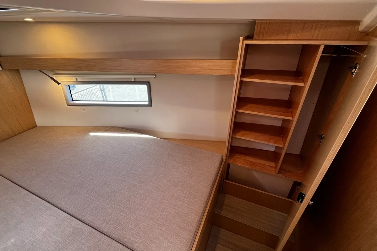 Cabin on Babe, a Bavaria C38 sailboat at La Rochelle, France