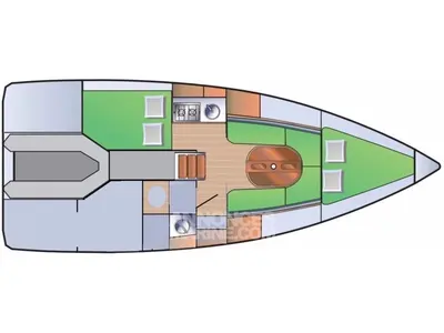 Floor plan of Aliex, a Gulet Mojito 888 sailboat at Kerners, France