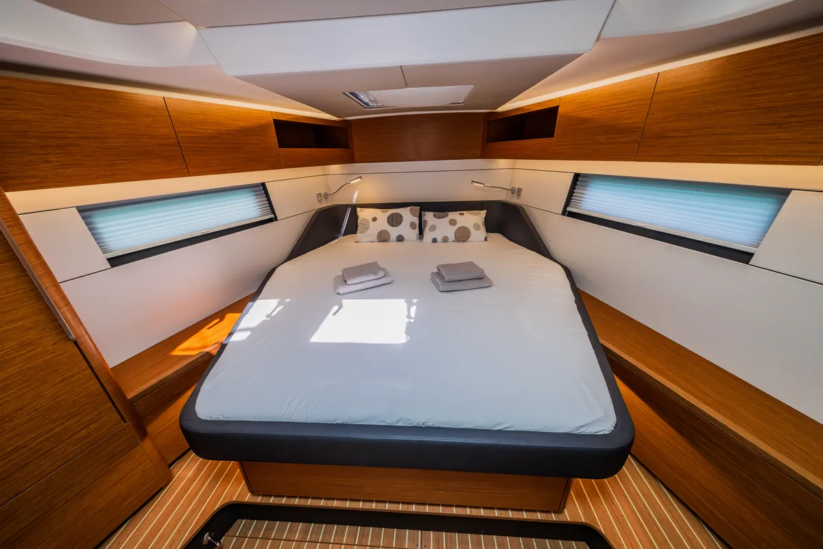 Cabin on Whistler, a Hanse 460 sailboat at Seget Donji, Croatia