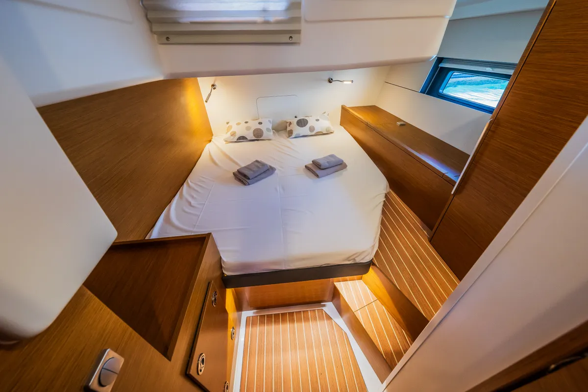 Cabin on Whistler, a Hanse 460 sailboat at Seget Donji, Croatia